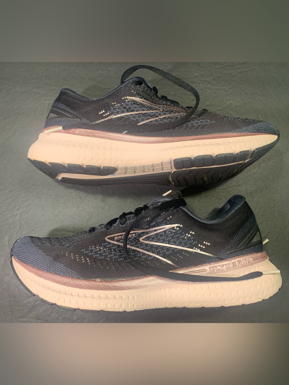 Brooks Glycerin 19 Women’s Black Blue Pink Running Walking Sneakers Shoe Size-10 - Picture 5 of 10